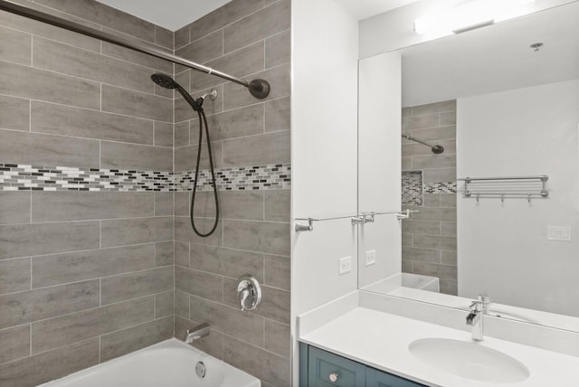full bath with shower / tub combination and vanity