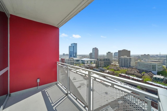 balcony with a city view