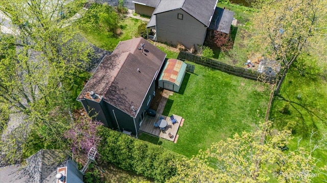 view from above of property