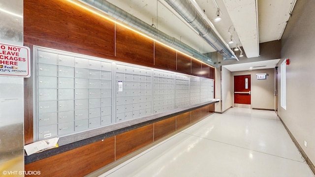 view of community featuring mail area