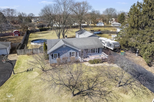 view from above of property