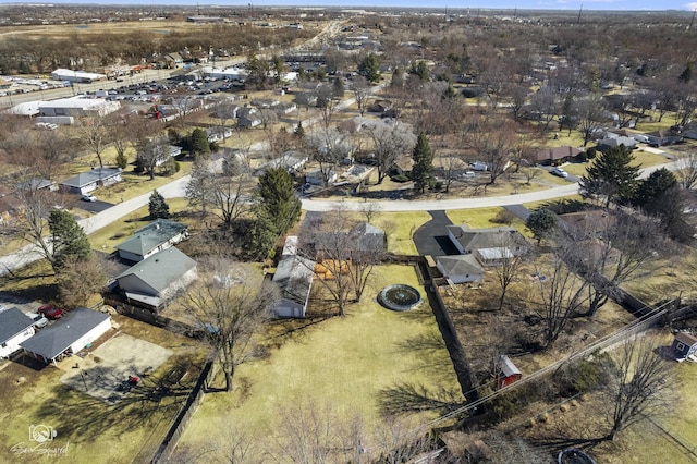 aerial overview of property's location featuring nearby suburban area