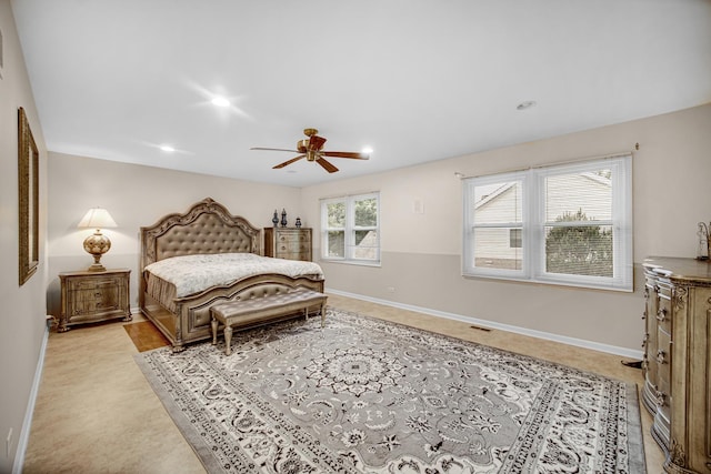 320 Brampton Ln, Arlington Heights, IL 60004 - bedroom featuring recessed lighting and a ceiling fan