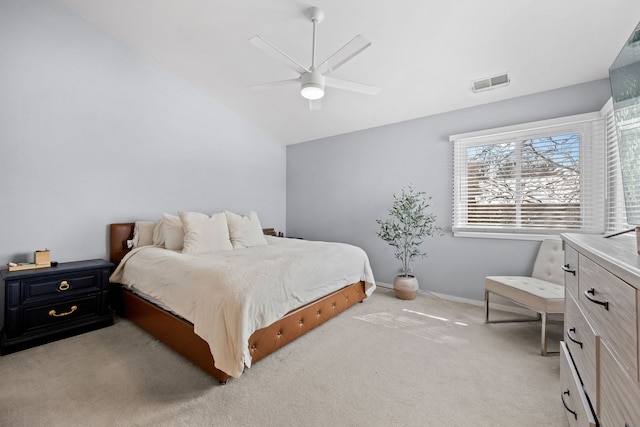 2485 Brunswick Cir Unit B2, Woodridge, IL 60517 - bedroom with lofted ceiling, light colored carpet, baseboards, and ceiling fan