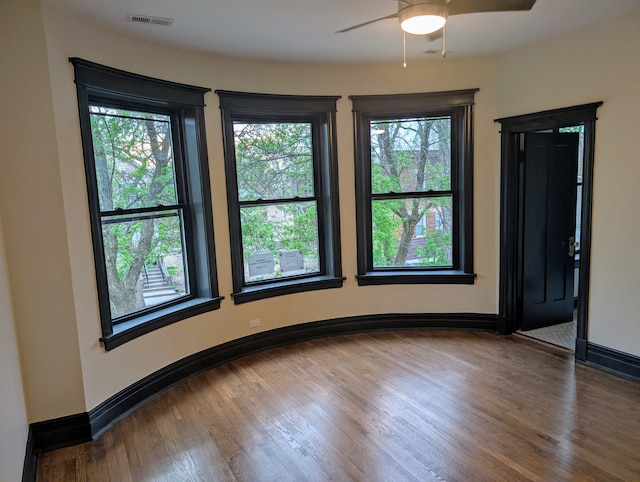 7411 S Champlain Ave, Chicago, IL 60619 - spare room with wood finished floors, plenty of natural light, and baseboards