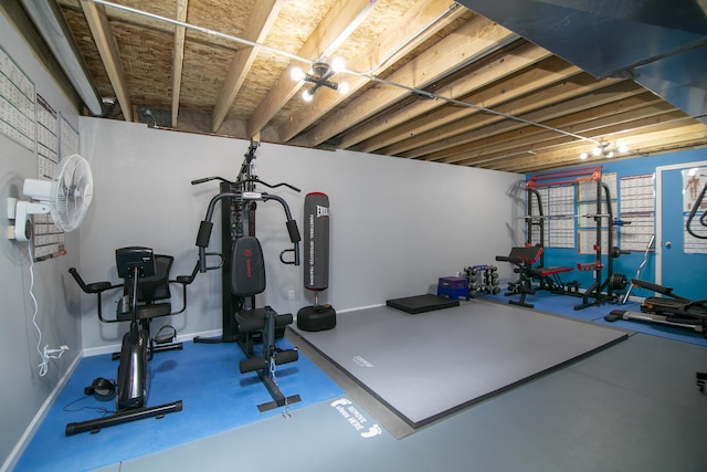 view of exercise area