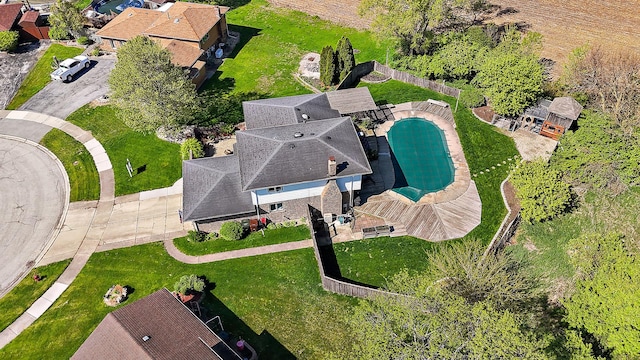1042 Catalpa Ct, Beecher, IL 60401 - aerial overview of property's location with a pool area