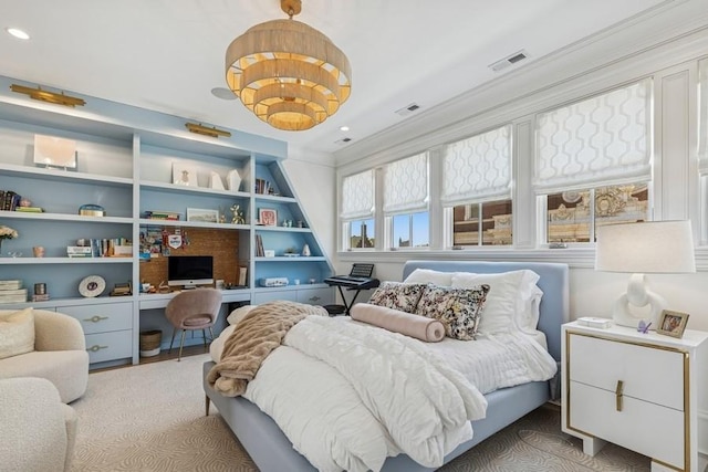 1855 N Hermitage Ave, Chicago, IL 60622 - bedroom featuring recessed lighting and ornamental molding