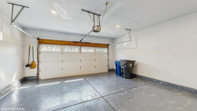 8 Georgetown Ct, Algonquin, IL 60102 - garage with a garage door opener, recessed lighting, and baseboards