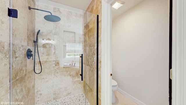 8 Georgetown Ct, Algonquin, IL 60102 - bathroom featuring a stall shower and toilet