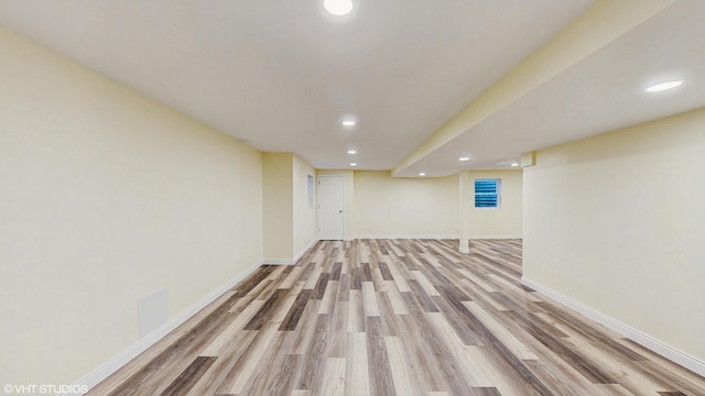 8 Georgetown Ct, Algonquin, IL 60102 - finished basement featuring recessed lighting, light wood-style floors, and baseboards