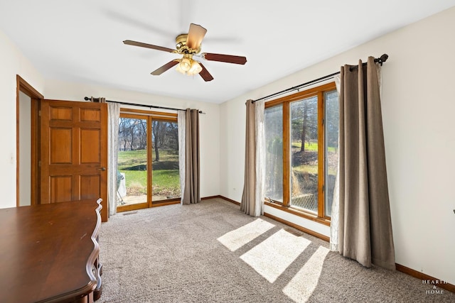 4302 Fox Creek Dr, Crystal Lake, IL 60012 - unfurnished room featuring carpet floors, baseboards, and ceiling fan