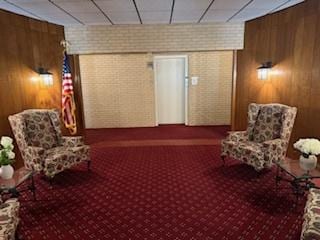 75 6th Ave Unit 209, La Grange, IL 60525 - community lobby with wooden walls and a paneled ceiling