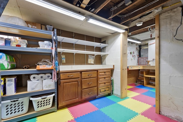 view of storage area