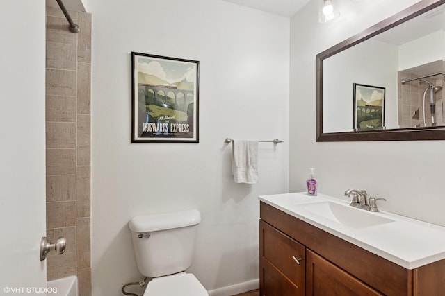 1313 S Elizabeth St, Lombard, IL 60148 - bathroom featuring toilet, vanity, and shower / washtub combination