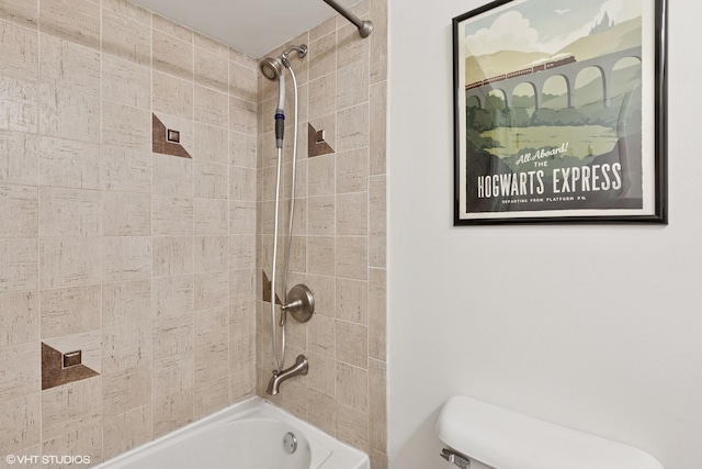 1313 S Elizabeth St, Lombard, IL 60148 - bathroom featuring washtub / shower combination and toilet