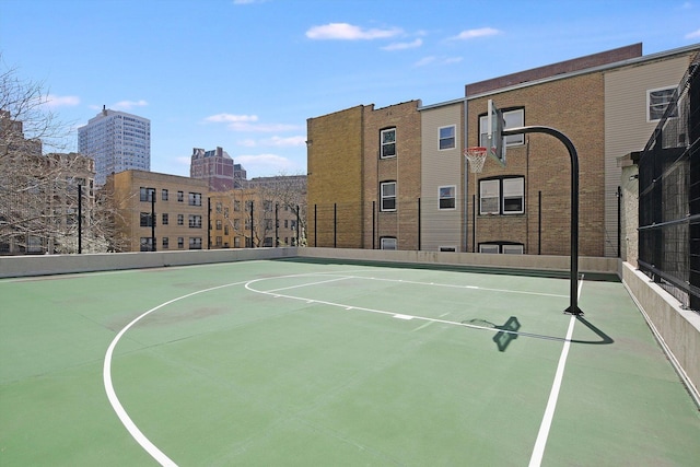 view of basketball court featuring community basketball court