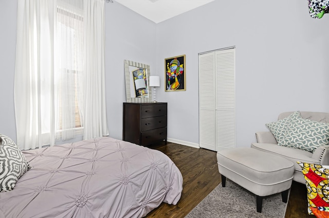 4738 S Champlain Ave, Chicago, IL 60615 - bedroom featuring wood finished floors, a closet, and baseboards