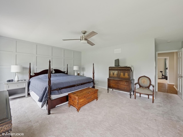 720 Ruskin Dr, Elk Grove Village, IL 60007 - bedroom with carpet flooring and ceiling fan