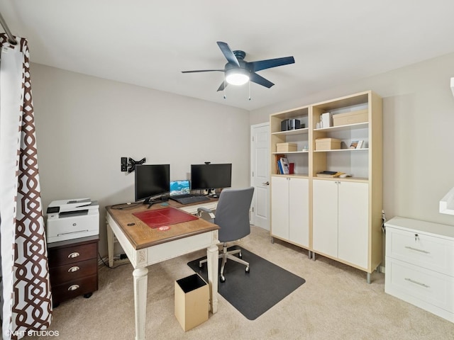 720 Ruskin Dr, Elk Grove Village, IL 60007 - office with ceiling fan and light colored carpet