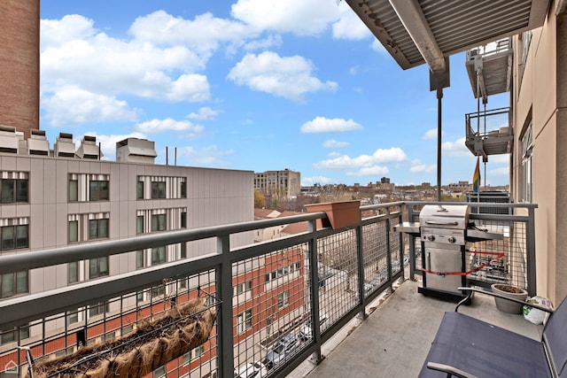 balcony featuring grilling area
