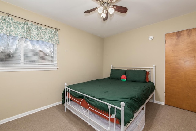 4000 Elm St, Downers Grove, IL 60515 - bedroom featuring carpet, baseboards, and ceiling fan
