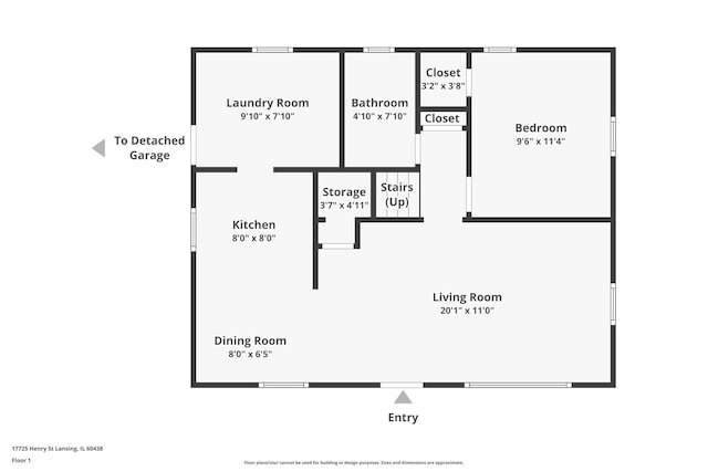 17725 Henry St, Lansing, IL 60438 - floor plan / room layout