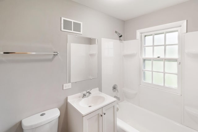 17725 Henry St, Lansing, IL 60438 - full bathroom with toilet, vanity, tub / shower combination, and plenty of natural light
