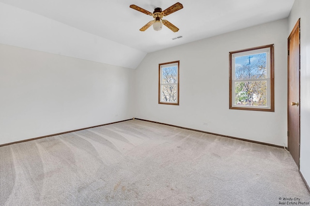 337 George Ave, Waukegan, IL 60085 - bonus room with carpet, ceiling fan, baseboards, and vaulted ceiling