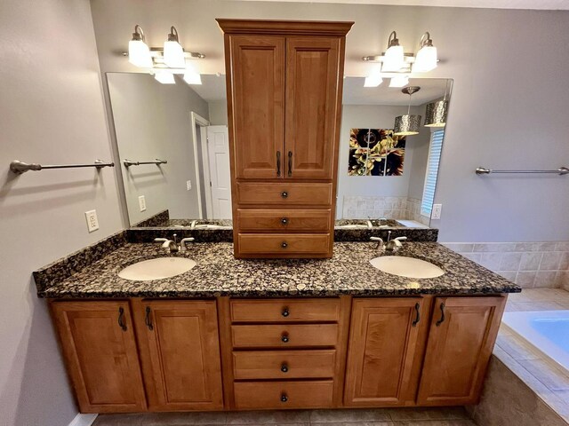 1143 N Westshore Blvd, Manteno, IL 60950 - bathroom with double vanity and a bath