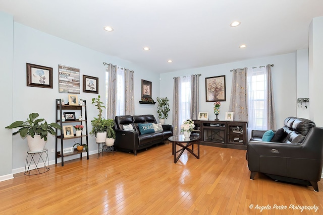 3123 Concord Ln, Wadsworth, IL 60083 - living area with light wood-type flooring, recessed lighting, and baseboards