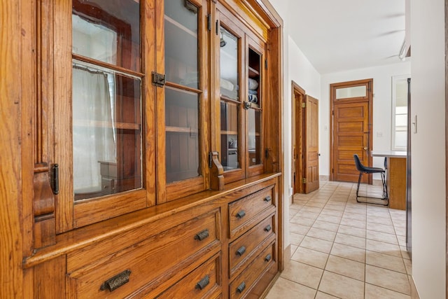 3809 N Kenmore Ave, Chicago, IL 60613 - hallway with light tile patterned floors