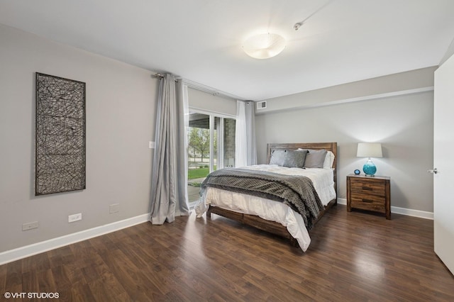 684 Diamond Pointe Dr, Mundelein, IL 60060 - bedroom with access to exterior, baseboards, and wood finished floors