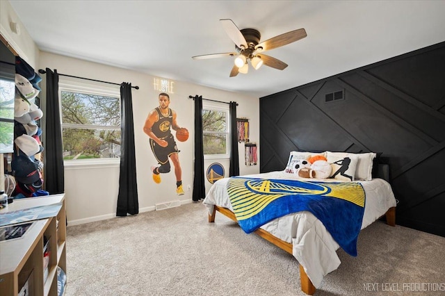 20 S Cambridge Dr, Geneva, IL 60134 - carpeted bedroom featuring baseboards and ceiling fan