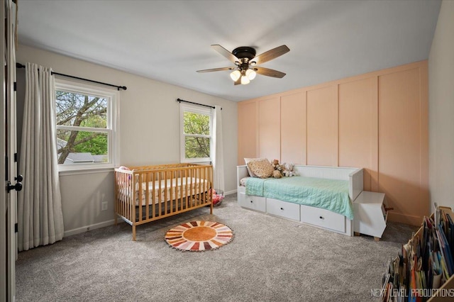 20 S Cambridge Dr, Geneva, IL 60134 - carpeted bedroom with a ceiling fan