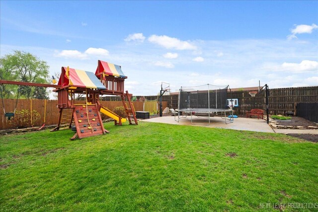 20 S Cambridge Dr, Geneva, IL 60134 - view of playground featuring a trampoline