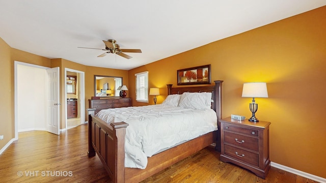 190 Washo Ct, Lake Zurich, IL 60047 - bedroom featuring wood finished floors, baseboards, and a ceiling fan