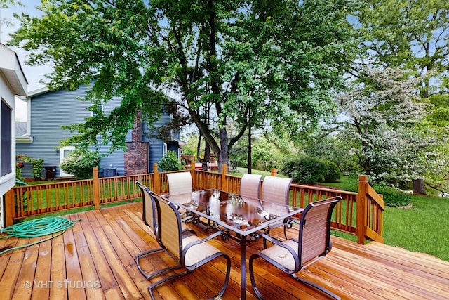190 Washo Ct, Lake Zurich, IL 60047 - deck with outdoor dining area and a yard