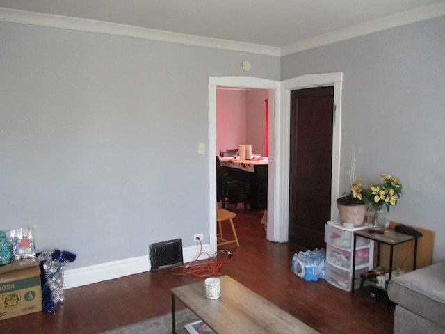 1525 Gunderson Ave, Berwyn, IL 60402 - living area with wood finished floors, ornamental molding, and baseboards