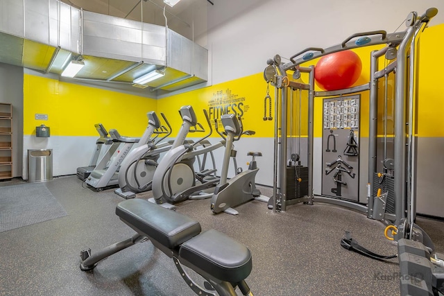 view of exercise room