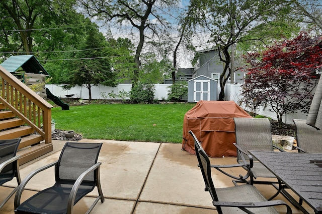 741 E Division St, Lombard, IL 60148 - view of patio / terrace with outdoor dining area and grilling area