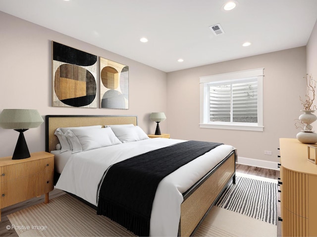 228 S Adams St, Hinsdale, IL 60521 - bedroom with wood finished floors, recessed lighting, and baseboards