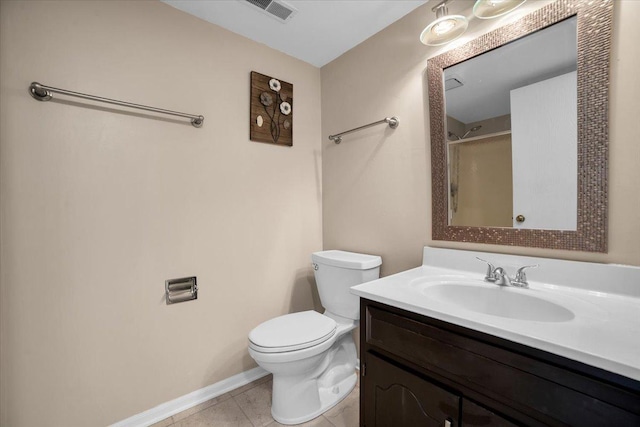 463 Valley Dr Unit 303, Naperville, IL 60563 - full bathroom with toilet, vanity, baseboards, tile patterned flooring, and a shower