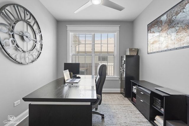 16436 S Mueller Cir, Plainfield, IL 60586 - home office with ceiling fan and baseboards