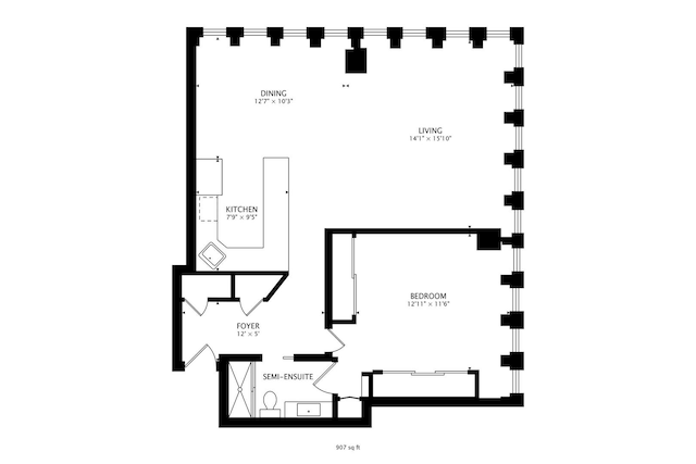 100 E Walton St Unit 25F, Chicago, IL 60611 - floor plan / room layout