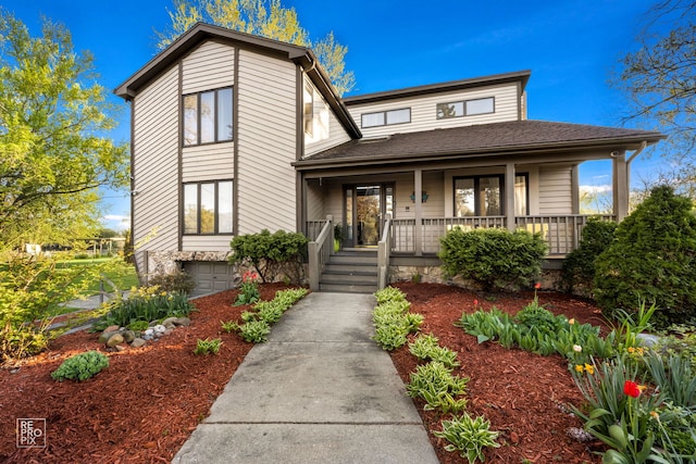 view of front of house with covered porch