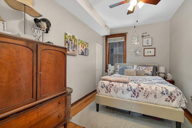 2540 N Sacramento Ave Unit 1, Chicago, IL 60647 - bedroom featuring light wood finished floors and a ceiling fan