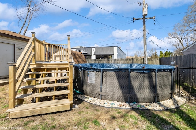 4 E Streamwood Blvd, Streamwood, IL 60107 - view of yard with stairway, a deck, and fence