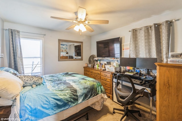 4 E Streamwood Blvd, Streamwood, IL 60107 - carpeted bedroom with a desk and ceiling fan