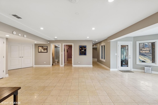 20662 Francisca Way, Frankfort, IL 60423 - unfurnished living room featuring light tile patterned floors, recessed lighting, and baseboards